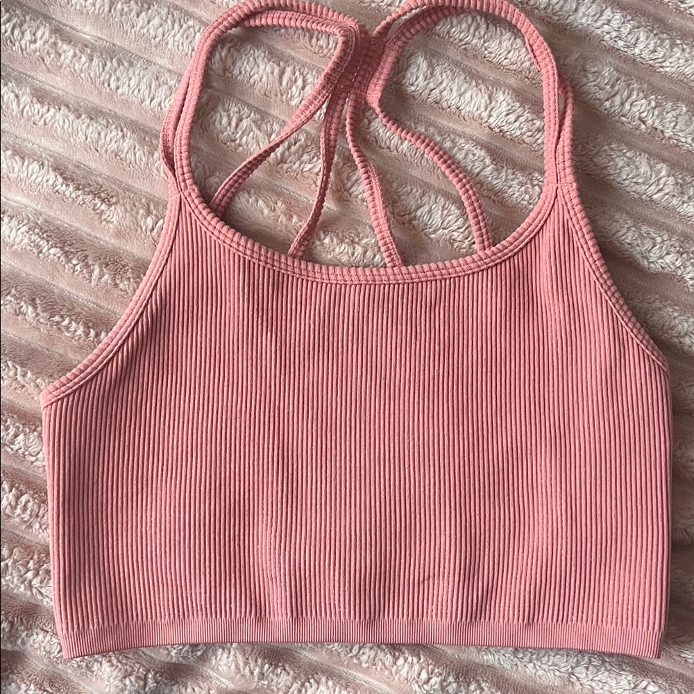 Forever 21 Pink Ribbed Tank Top